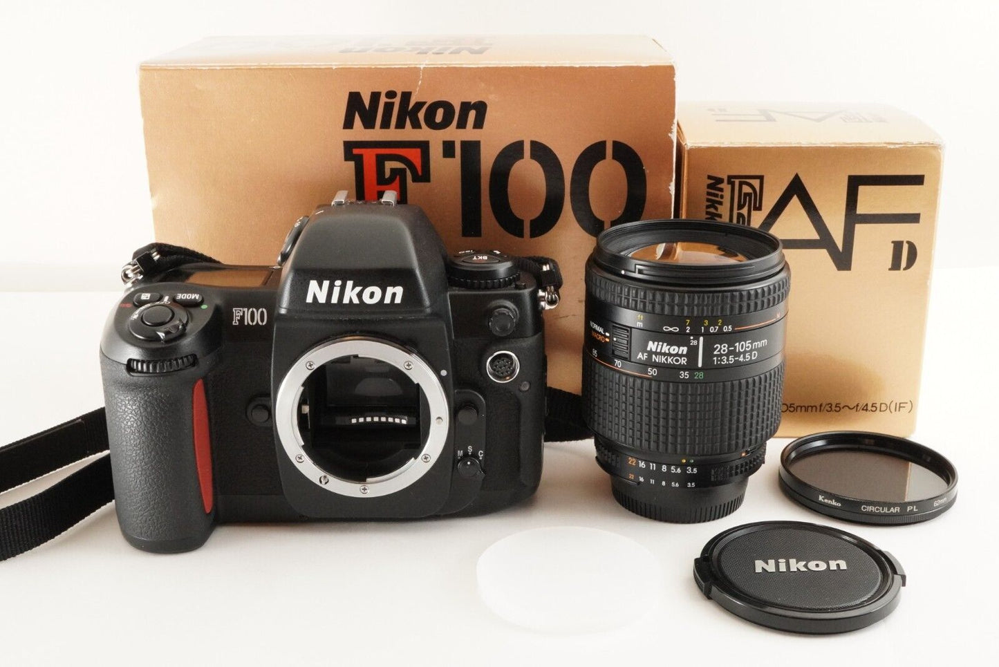 Nikon F100 + AF NIKKOR 28-105mm F3.5-4.5 D In Box Film Camera from Japan #0937