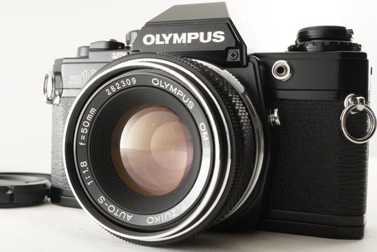 New Light Seals OLYMPUS OM-10 Black +OM-SYSTEM F.ZUIKO 50mm 1.8 from Japan #8338