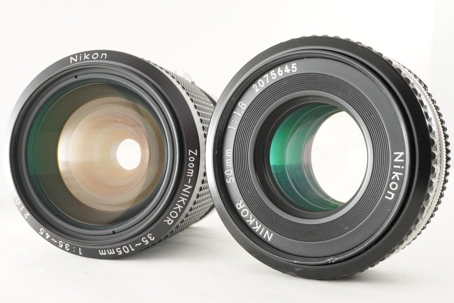 New Light Seals Nikon FE2 Black + Ai-s 50mm F1.8 +Ai-s 35-105mm from Japan #8920