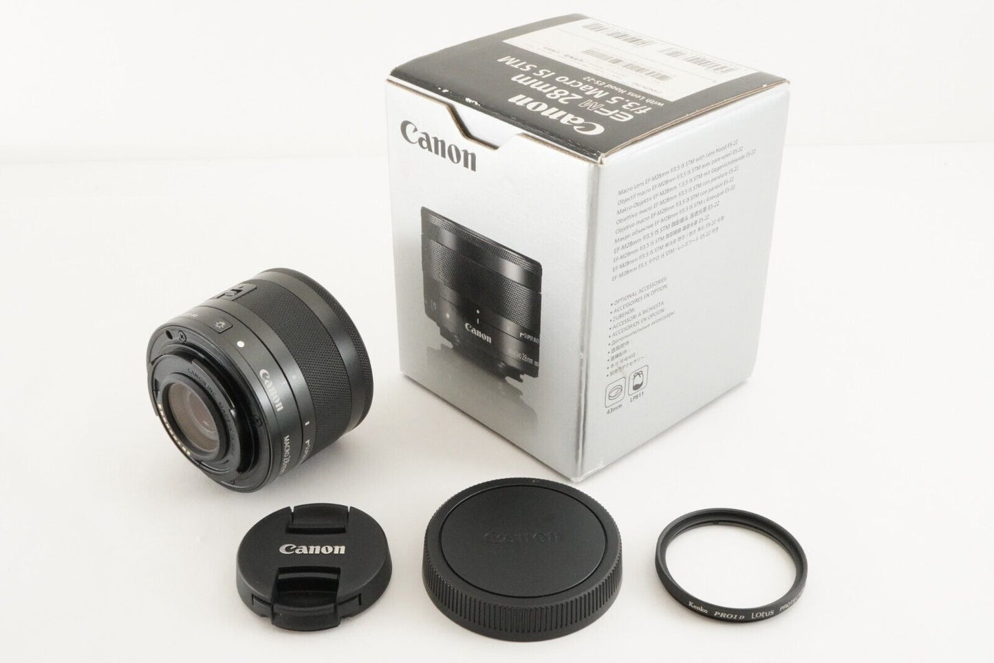 Canon MACRO EF-M 28mm F3.5 IS STM In Box AF Wide Angle Lens from Japan #1576