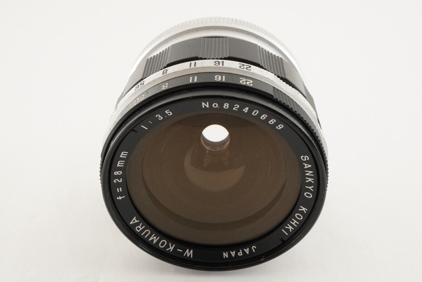 KOMURA W-KOMURA 28mm F3.5 For Nikon With Case Photo tested! From Japan #8070