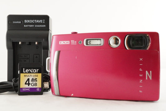 FUJIFILM FINEPIX Z1100 EXR Pink & 4GB SDHC Card Digital Camera from Japan #0872