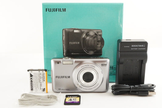 FUJIFILM FINEPIX JX560 Silver In Box With 4GB SDHC Card from Japan #1399