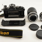 New Light Seals Nikon FE2 Black + Ai-s 50mm F1.8 +Ai-s 35-105mm from Japan #8920