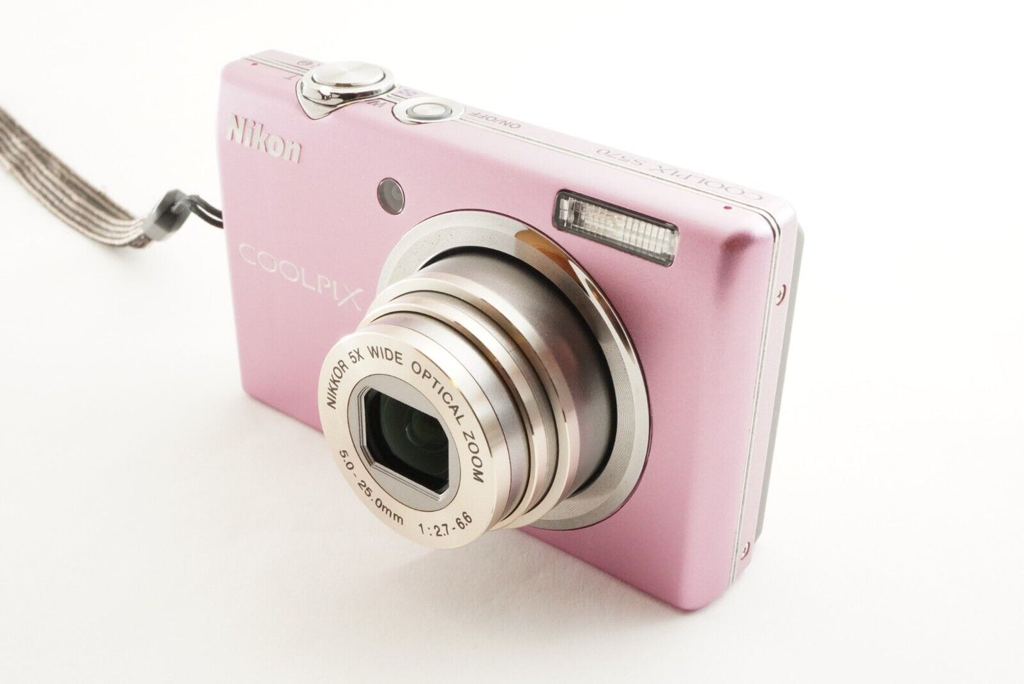 Nikon COOLPIX S570 Pink With 4GB SDHC Card Compact Digital Camer from Japan#1626