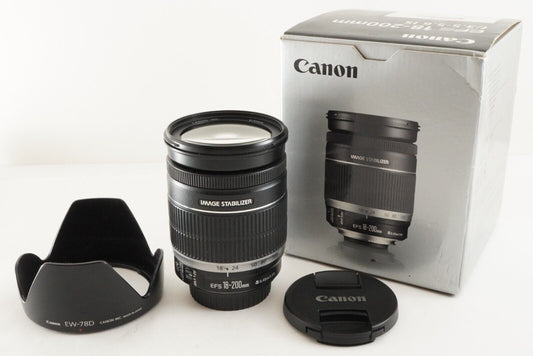 Canon EF-S 18-200mm F3.5-5.6 IS In Box AF ZOOM Lens from Japan #1333