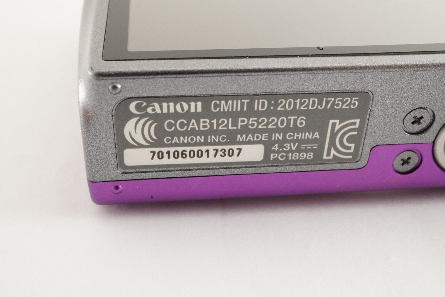 Canon PowerShot A3500 IS Purple & 4GB SDHC Card Digital Camera from Japan #0736