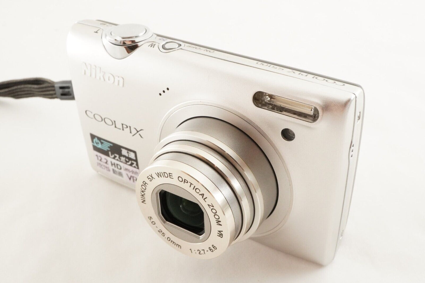 Nikon COOLPIX S5100 Silver With 4GB SDHC Card Digital Camera from Japan #0696