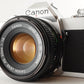 CANON AV-1 + NEW FD 50mm F1.8 SLR 35mm Film Camera from Japan #8289