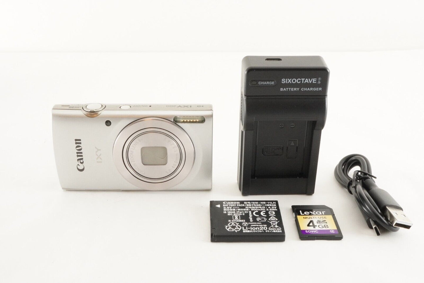 Canon IXY 200 Silver With 4GB SDHC Card Compact Digital Camera from Japan #0833