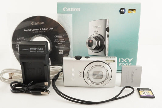 Canon IXY 600F Silver In Box With 4GB SDHC Card Digital Camera from Japan #0707