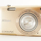 Nikon COOLPIX S3300 Gold With 4GB SDHC Card Digital Camera from Japan #0863