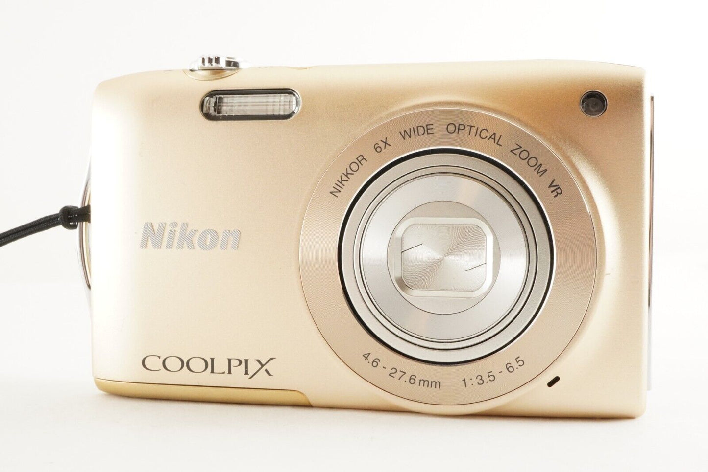 Nikon COOLPIX S3300 Gold With 4GB SDHC Card Digital Camera from Japan #0863