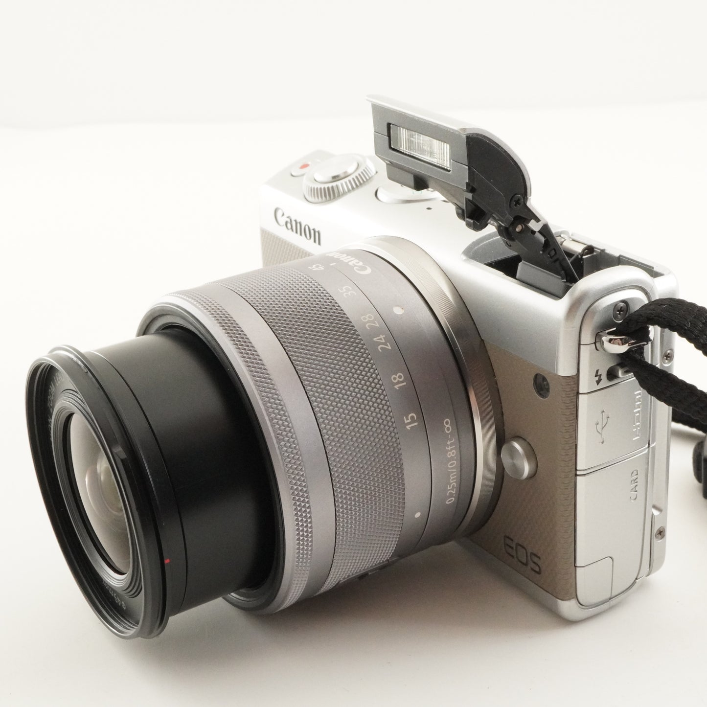 Canon EOS M100 Silver + EF-M 15-45mm IS STM + 4GB SDHC Card from Japan #11031
