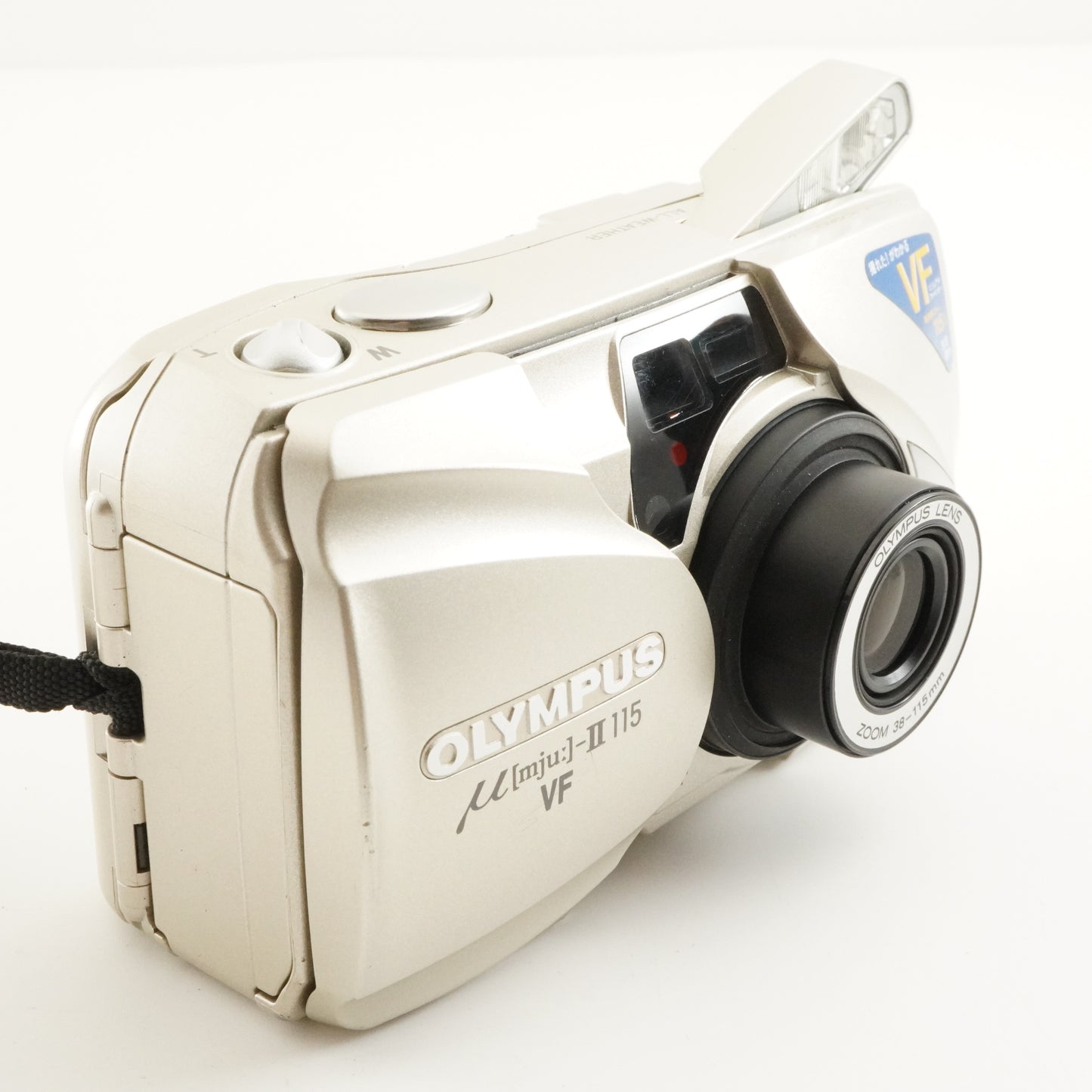 OLYMPUS mju II 115 VF [mju:] + RC-200 Film Camera from Japan #11123