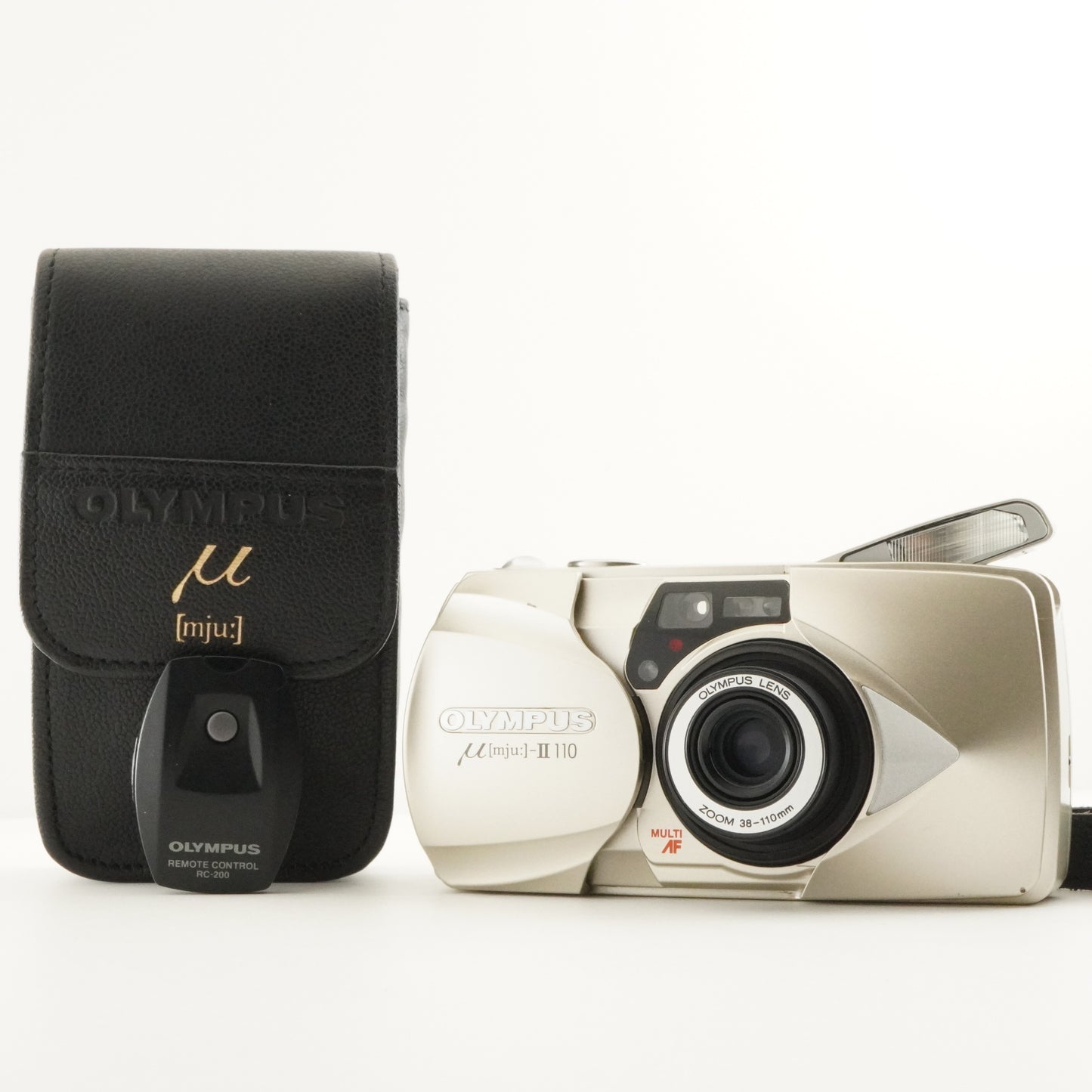 OLYMPUS mju II 110 [mju:] + Case + RC-200 Film Camera from Japan #11226