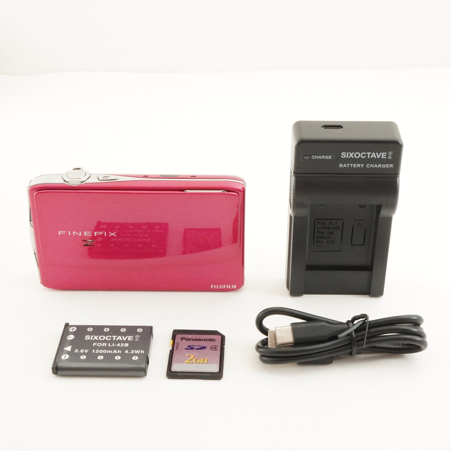 FUJIFILM FinePix Z900 EXR Pink + 2GB SD Card Digital Camera from Japan #11280