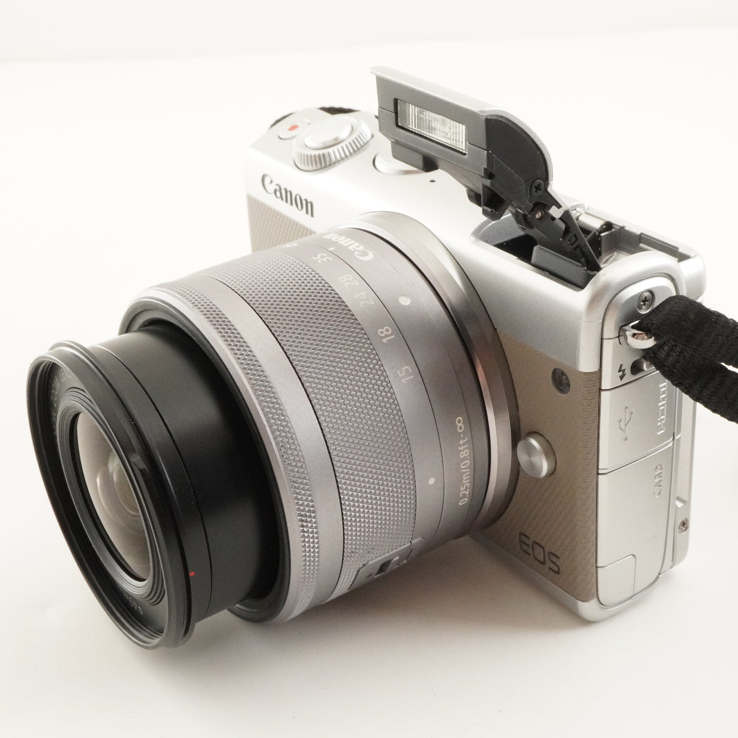 Canon EOS M100 Silver + 15-45 + 55-200 + EF-EOS M + 4GB SDHC from Japan #11295