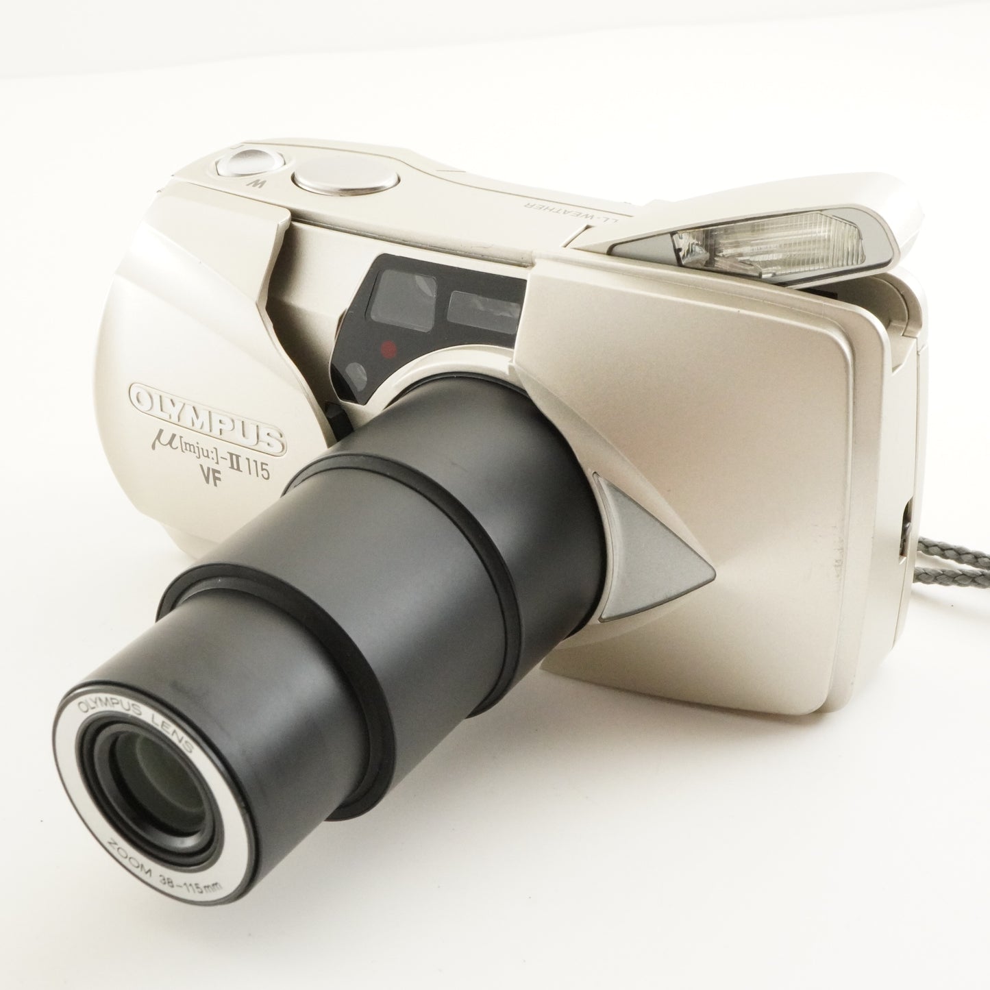 OLYMPUS mju II 115 VF [mju:] + RC-200 Film Camera from Japan #11299
