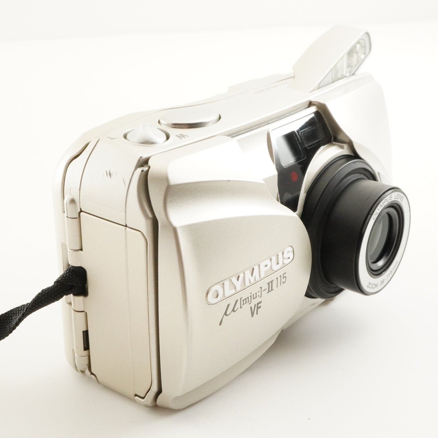 OLYMPUS mju II 115 VF [mju:] + RC-200 Film Camera from Japan #11299