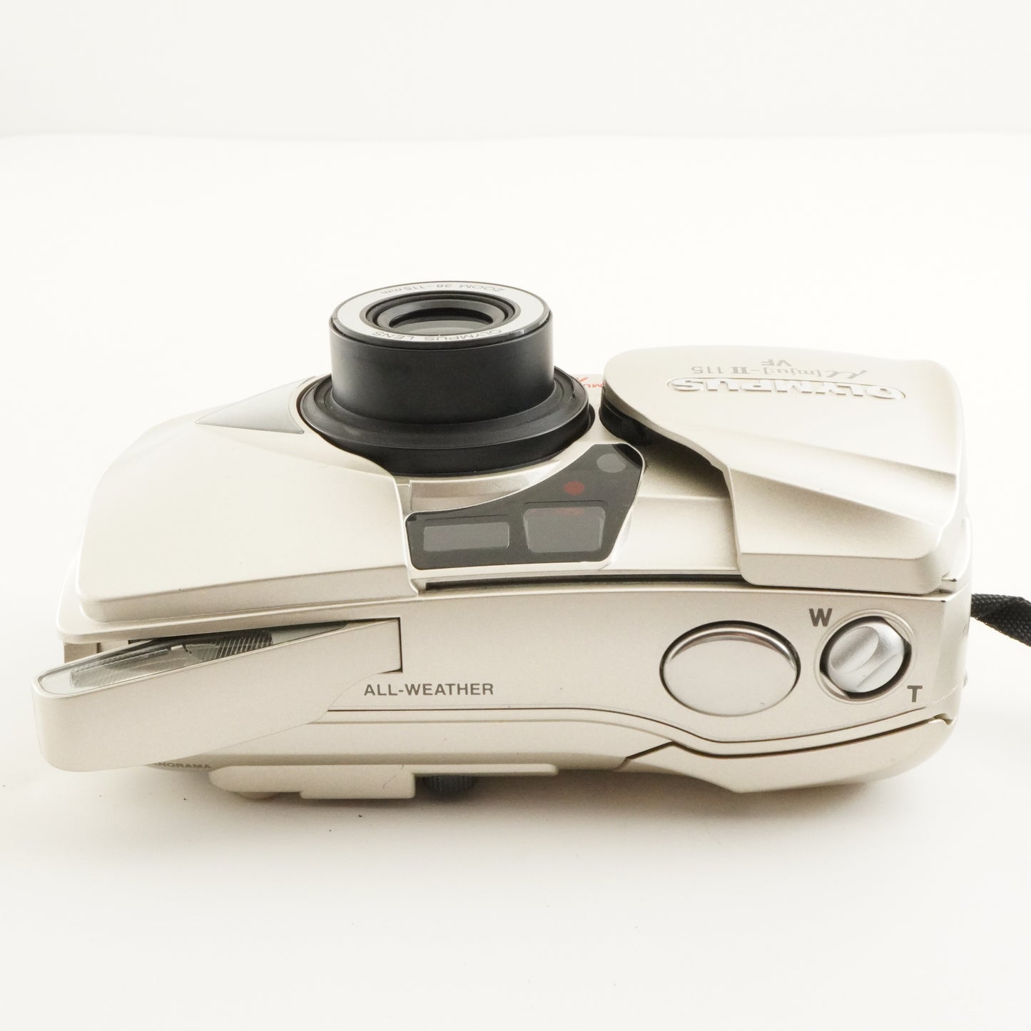 OLYMPUS mju II 115 VF [mju:] + RC-200 Film Camera from Japan #11299