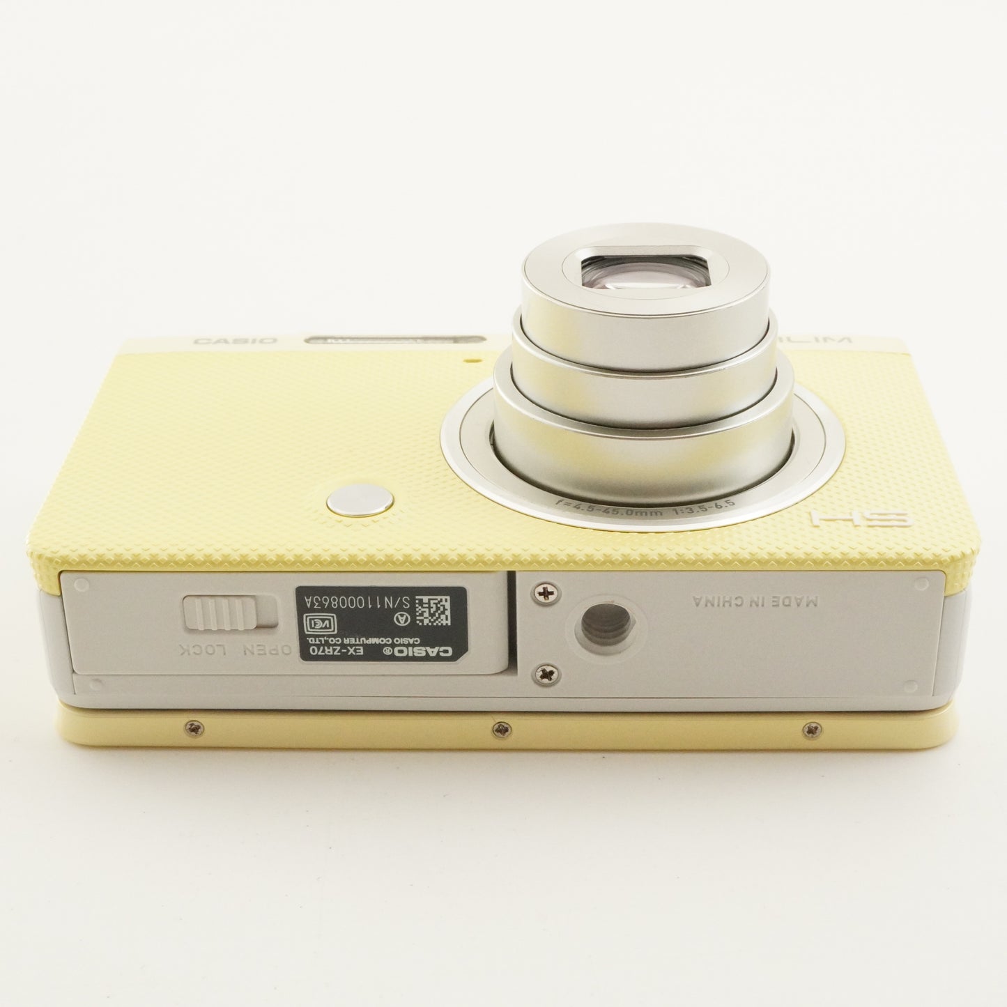 CASIO EXILIM EX-ZR70 Yellow + 4GB SDHC Card Digital Camera from Japan #11303