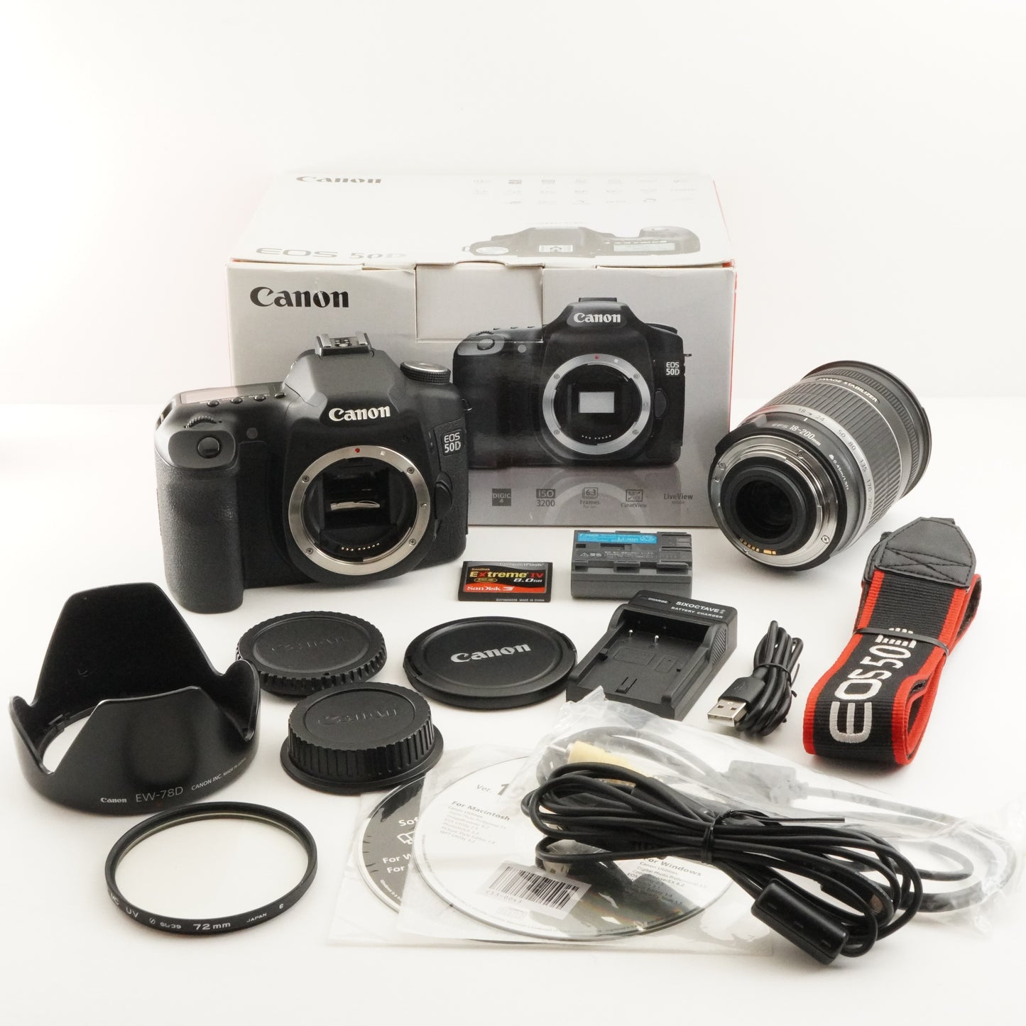 [8,431 Shots] Canon EOS 50D In Box + EF-S 18-200mm + 8GB Card from Japan #11340