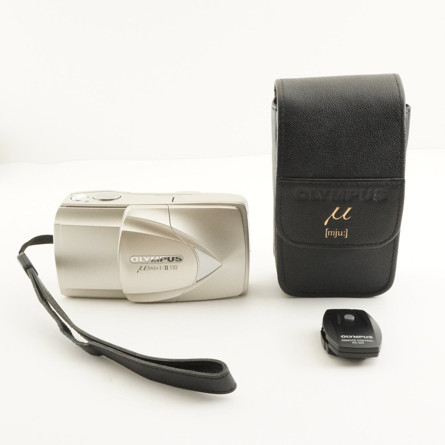 OLYMPUS mju II 110 [mju:] + Case + RC-200 Film Camera from Japan #11403