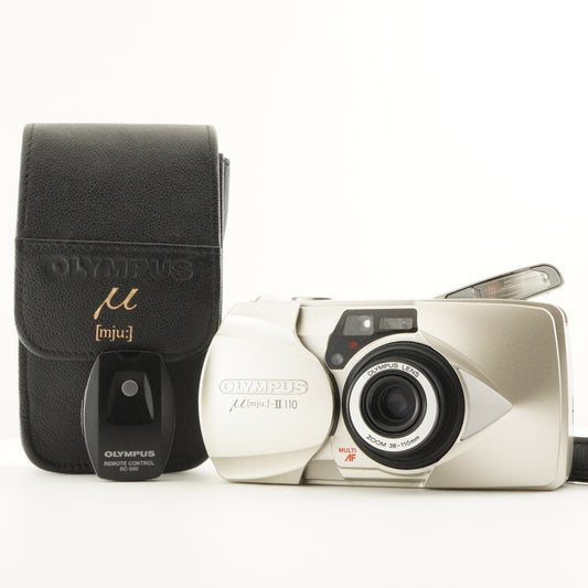 OLYMPUS mju II 110 [mju:] + Case + RC-200 Film Camera from Japan #11403