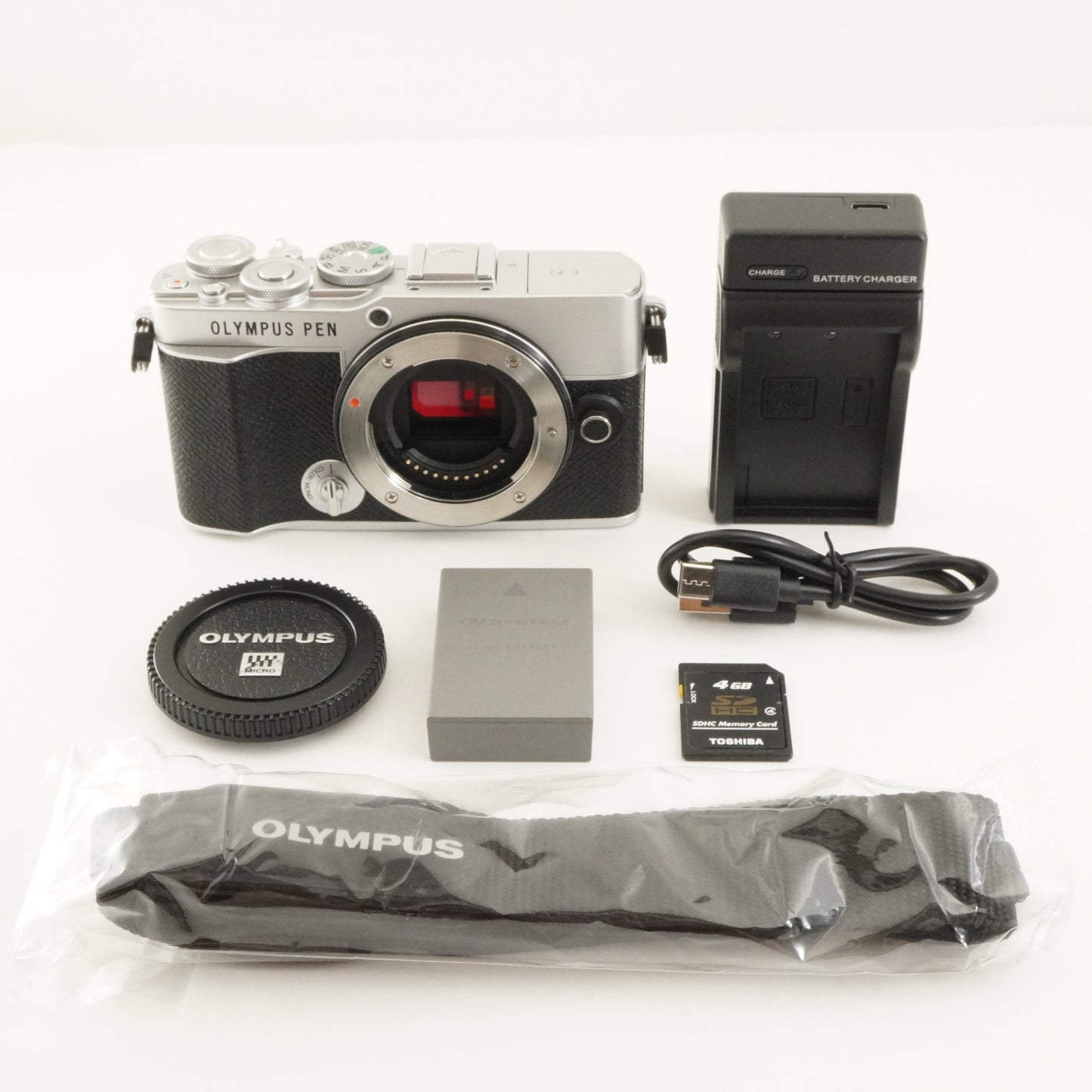 6,207 Shots / OLYMPUS PEN E-P7 Silver Mirrorless Camera from Japan #11417