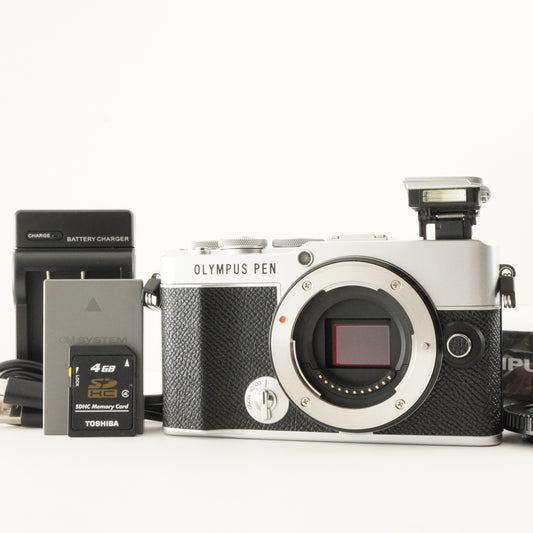 6,207 Shots / OLYMPUS PEN E-P7 Silver Mirrorless Camera from Japan #11417