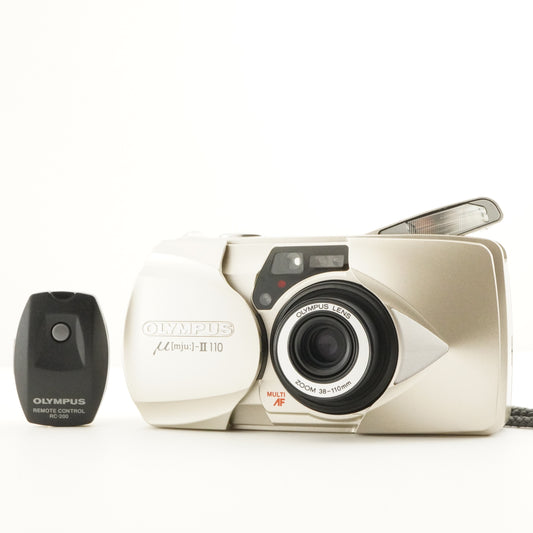 OLYMPUS mju II 110 [mju:] + RC-200 Point & Shoot Film Camera from Japan #11431