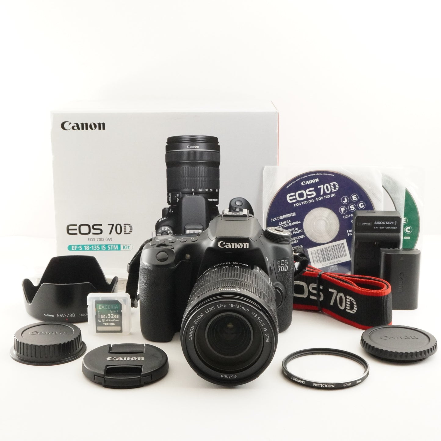 [4,792 Shots] Canon EOS 70D + EF-S 18-135mm In Box + 32GB SDHC from Japan #11520