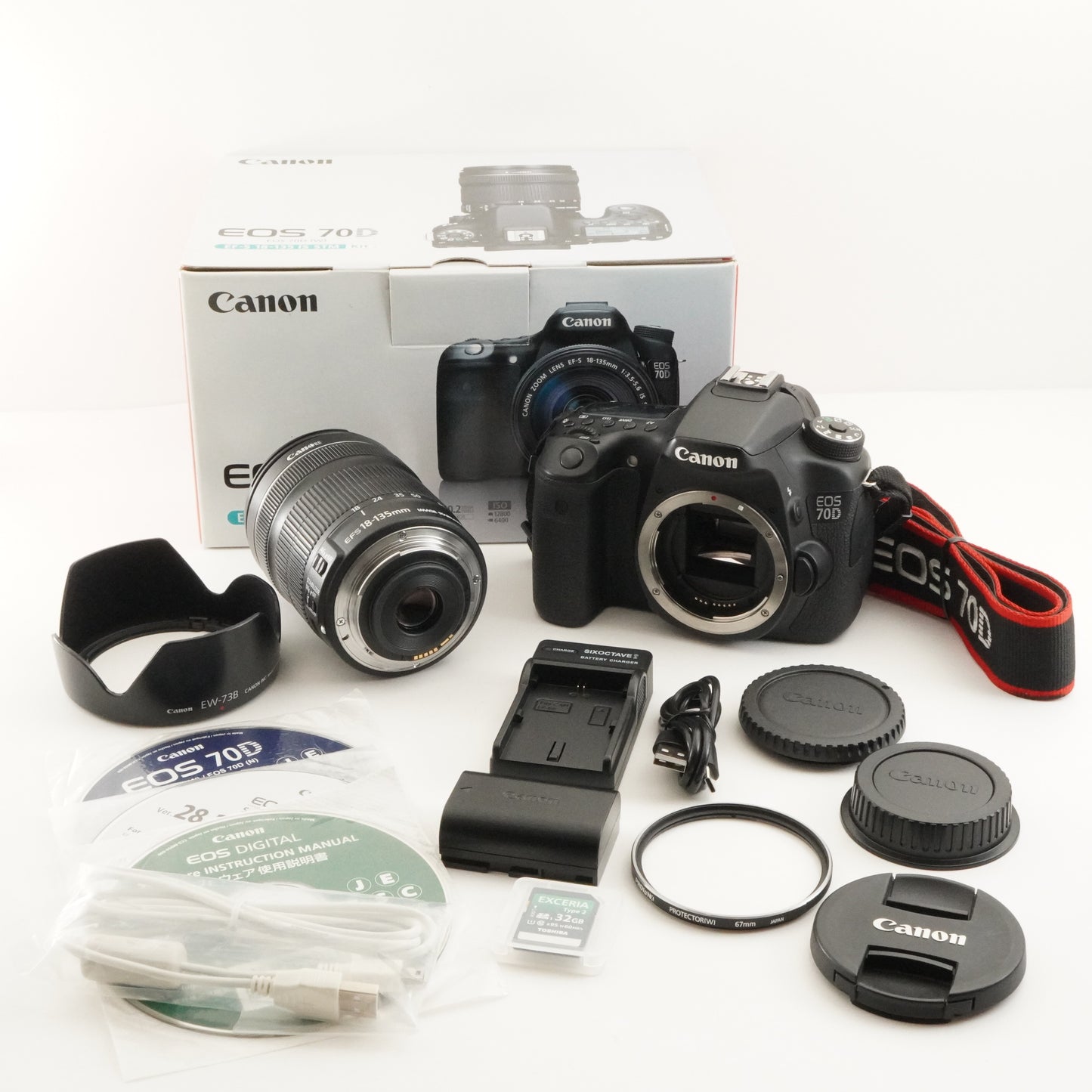[4,792 Shots] Canon EOS 70D + EF-S 18-135mm In Box + 32GB SDHC from Japan #11520