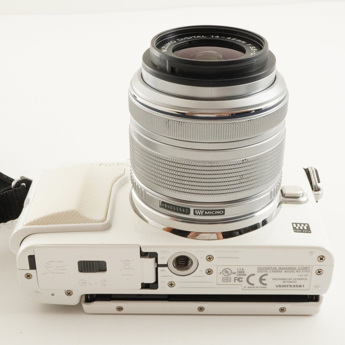 4,897 Shots/ OLYMPUS PEN E-PL6 White 14-42mm II R + 8GB SDCard from Japan #11696