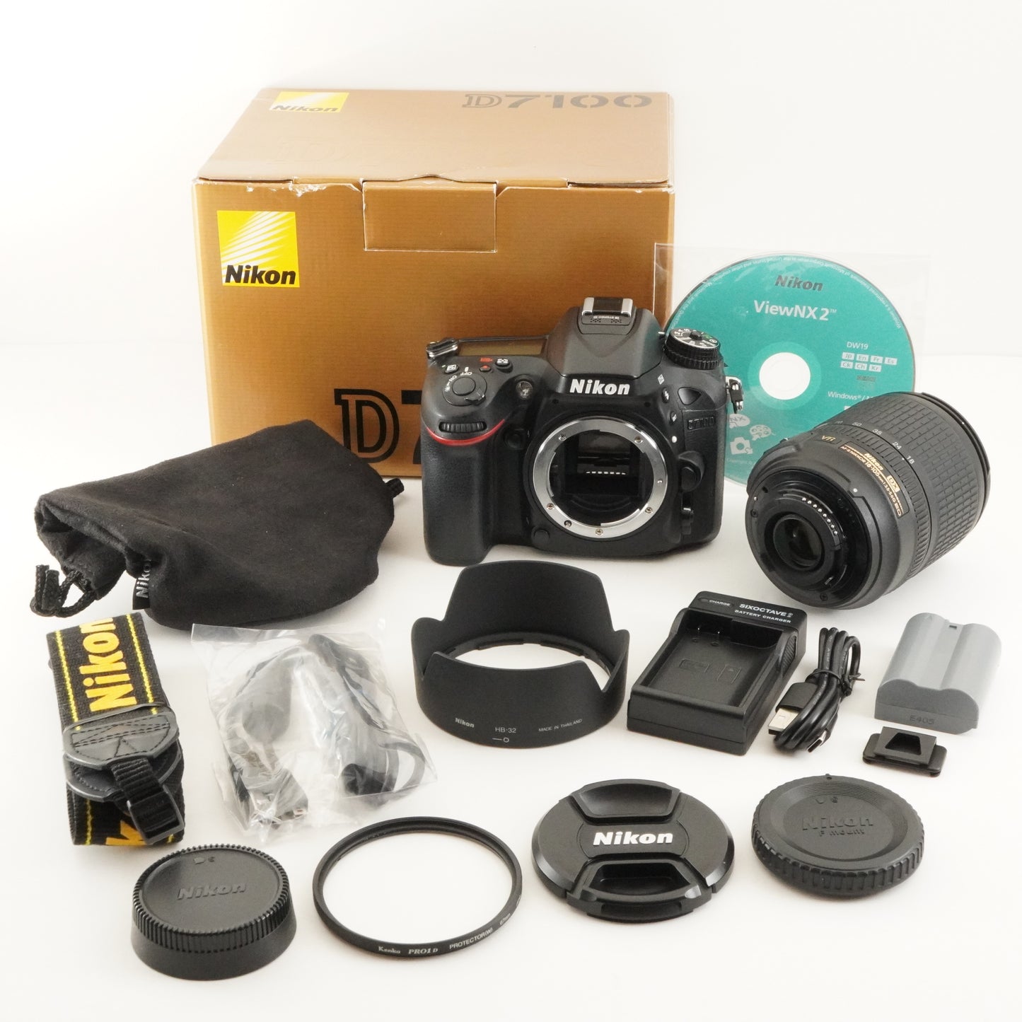 7,968 Shots / Nikon D7100 In Box + AF-S 18-105mm G ED VR from Japan #12099