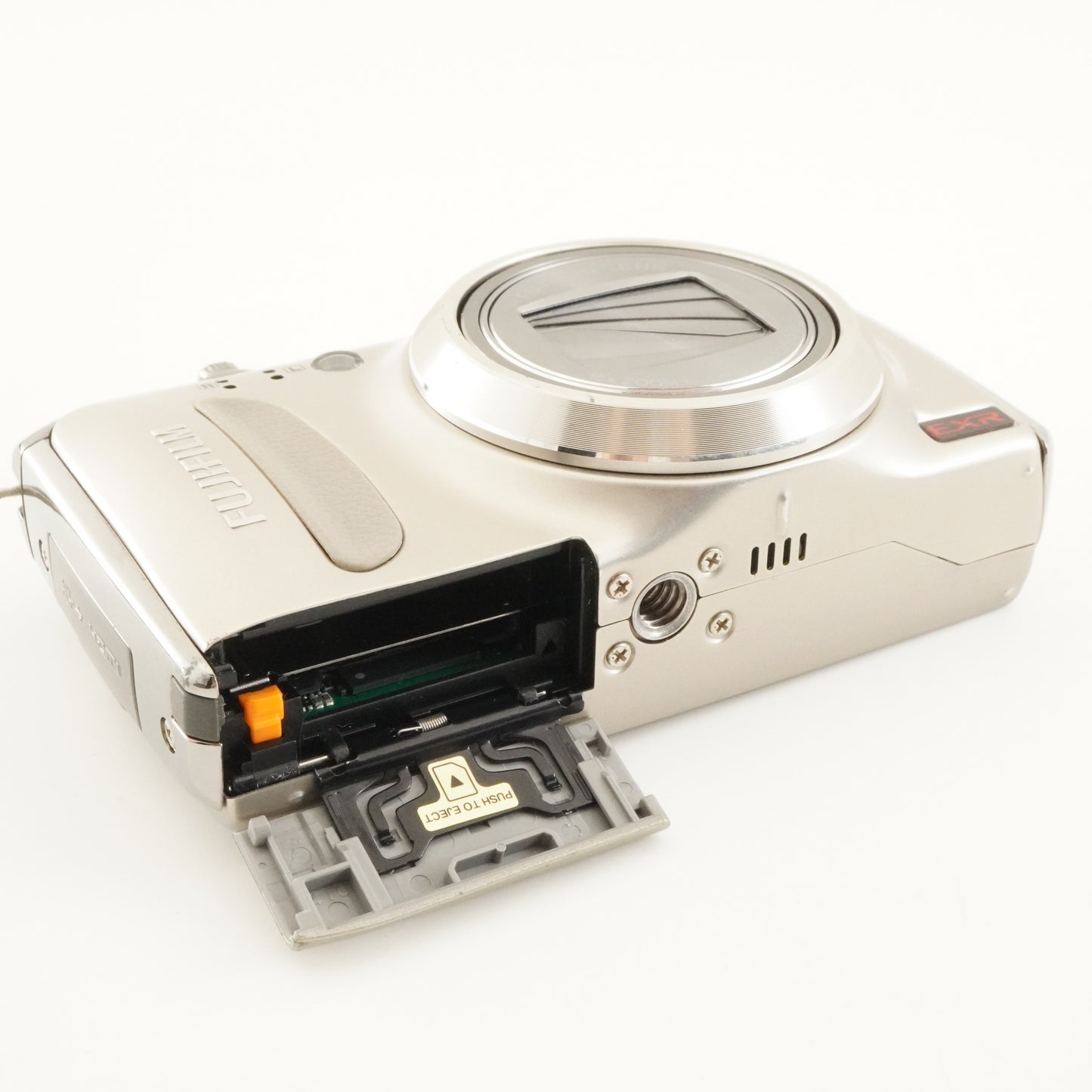 FUJIFILM FINEPIX F550 EXR Silver & 4GB SDHCCard Digital Camera from Japan #12386