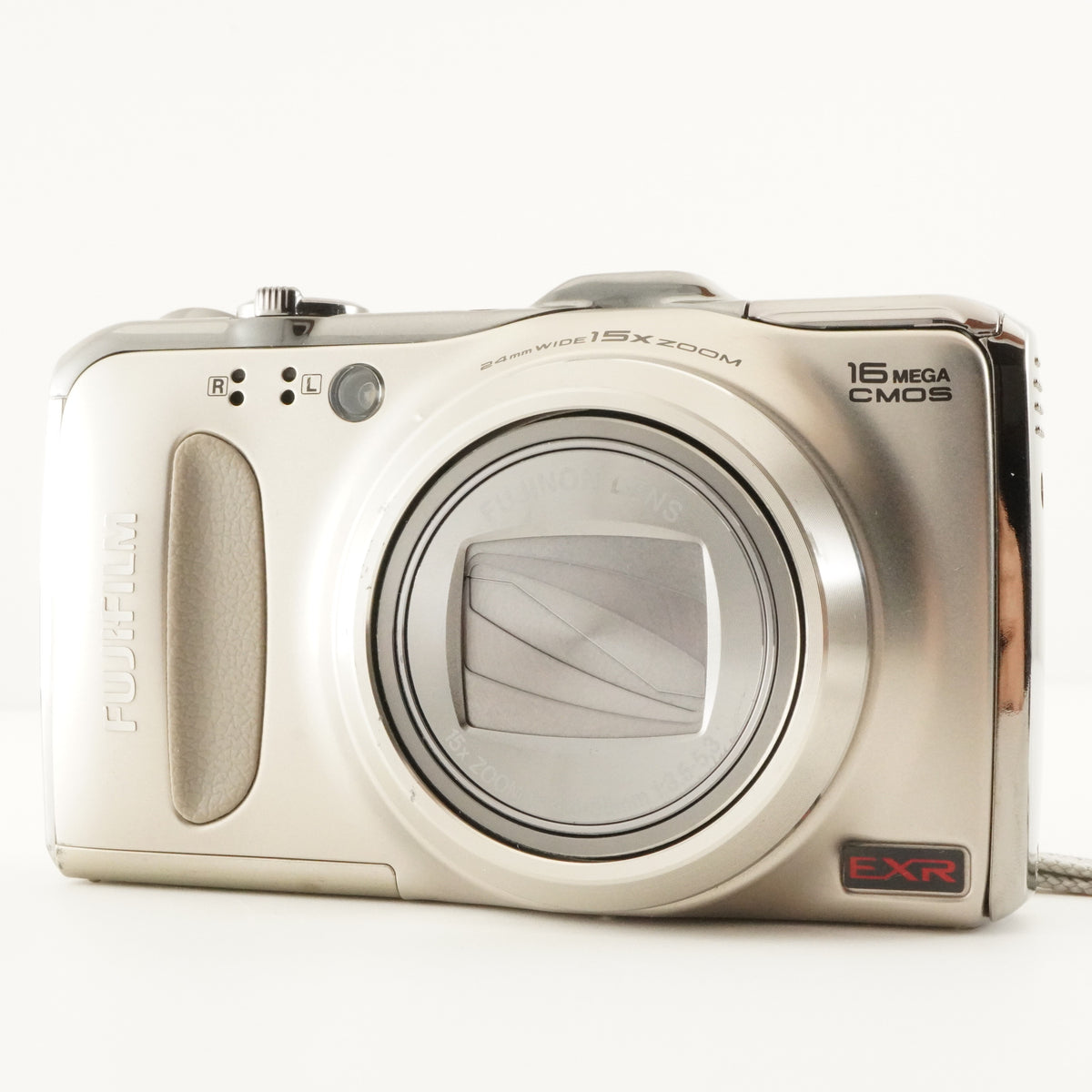 FUJIFILM FINEPIX F550 EXR Silver & 4GB SDHCCard Digital Camera from Japan #12386