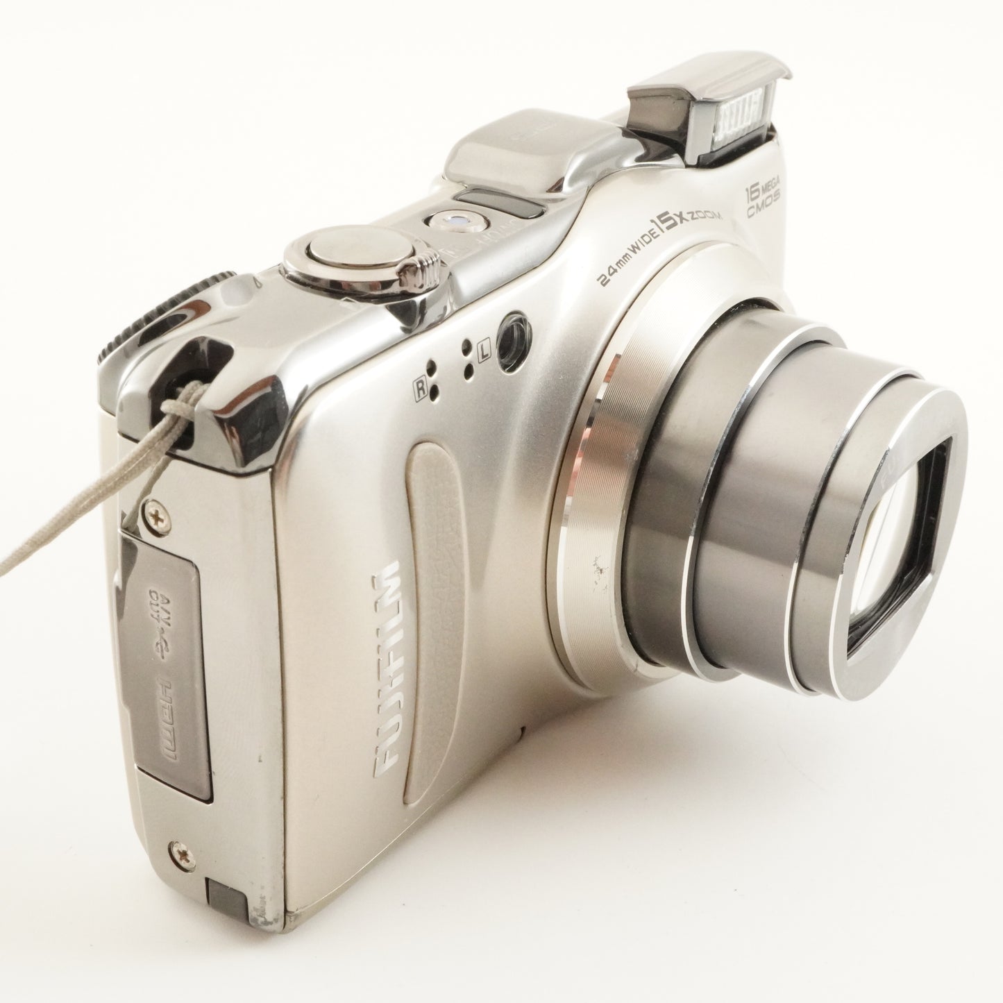 FUJIFILM FINEPIX F550 EXR Silver & 4GB SDHCCard Digital Camera from Japan #12386