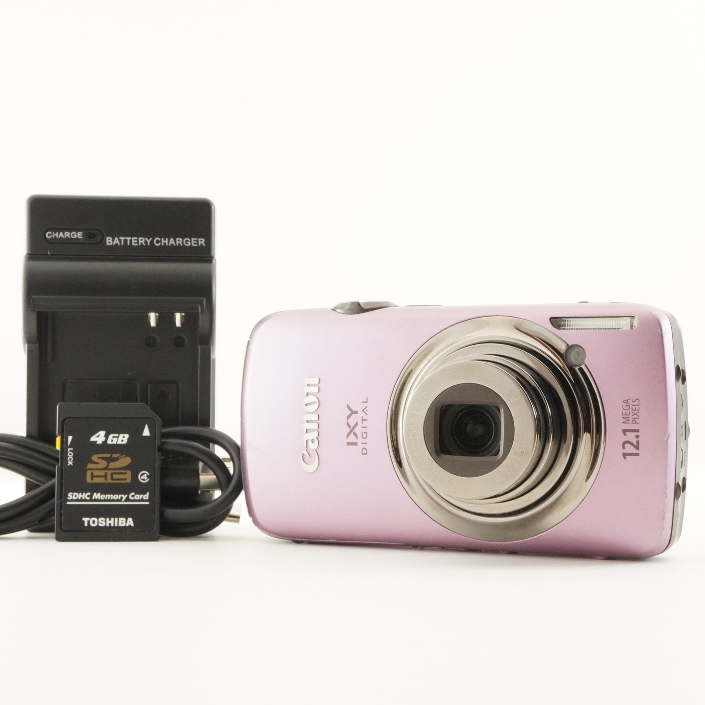 Canon IXY DIGITAL 930 IS Pink & 4GB SDHC Card Digital Camera from Japan #12419