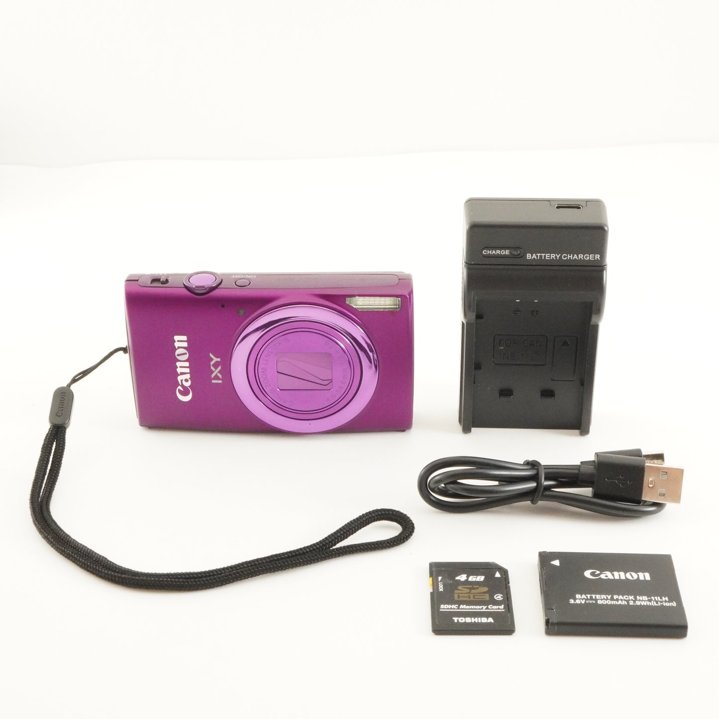 Canon IXY 630 Purple & 4GB SDHC Card Compact Digital Camera from Japan #12478