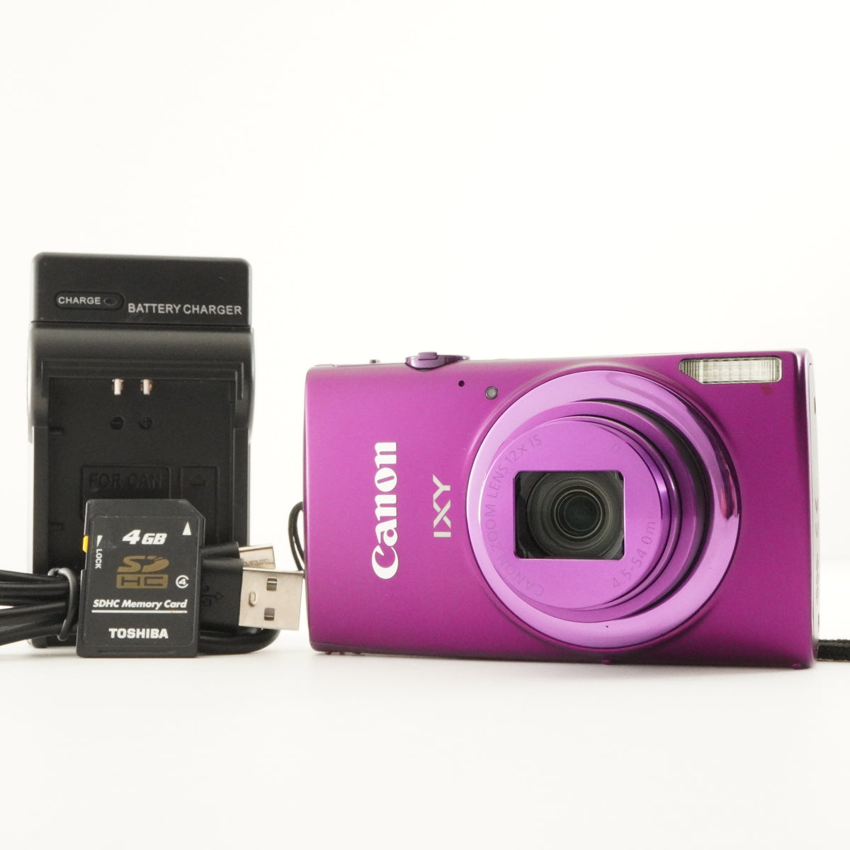 Canon IXY 630 Purple & 4GB SDHC Card Compact Digital Camera from Japan #12478
