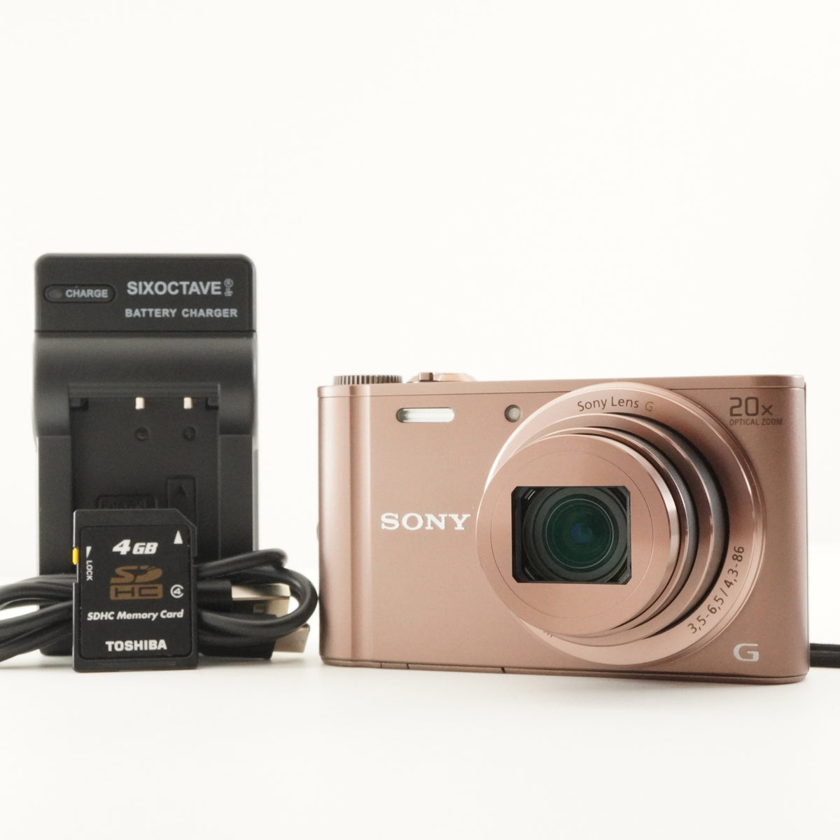 SONY Cyber-shot DSC-WX300 Brown & 4GB SDHC Card Digital Camera from Japan #12624