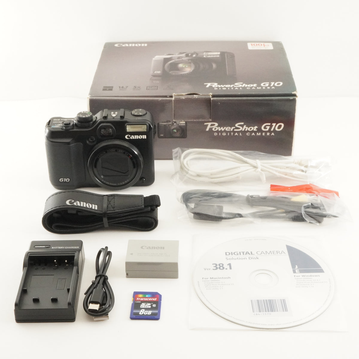 Canon PowerShot G10 In Box & 8GB SDHC Card Digital Camera from Japan #12632