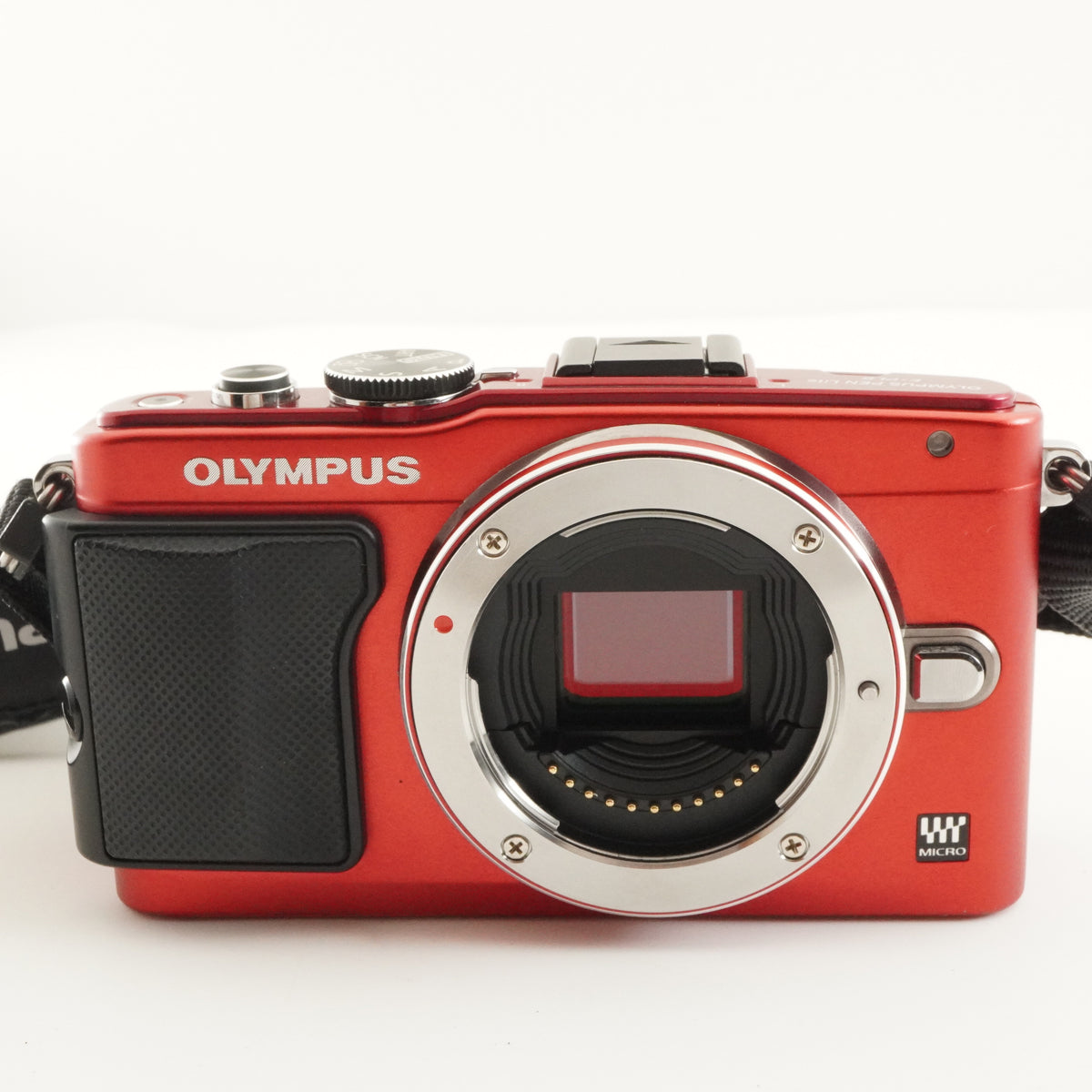 4,595 Shots/ OLYMPUS PEN E-PL6 Red 14-42mm II R + 4GB SDCard from Japan #12728