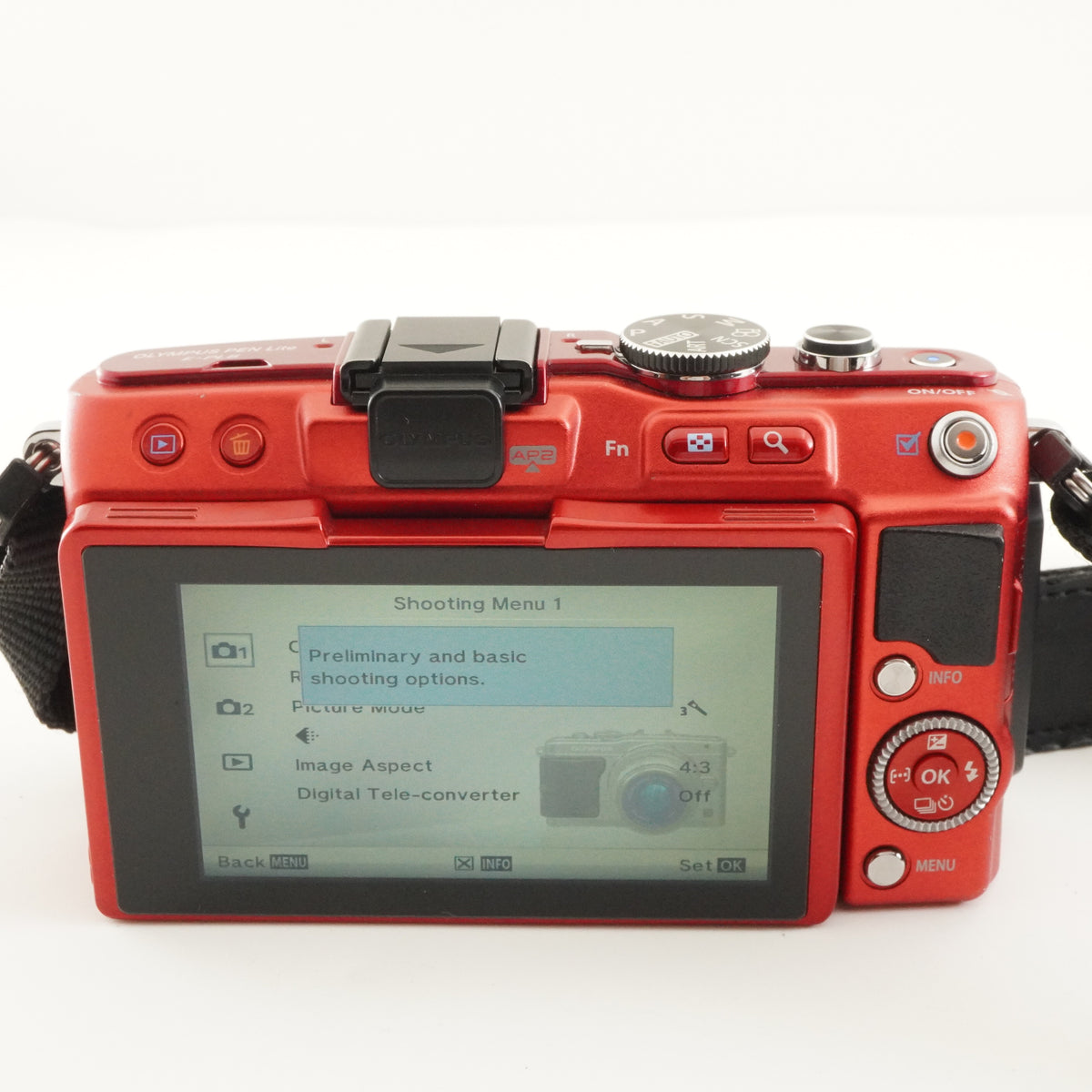 4,595 Shots/ OLYMPUS PEN E-PL6 Red 14-42mm II R + 4GB SDCard from Japan #12728