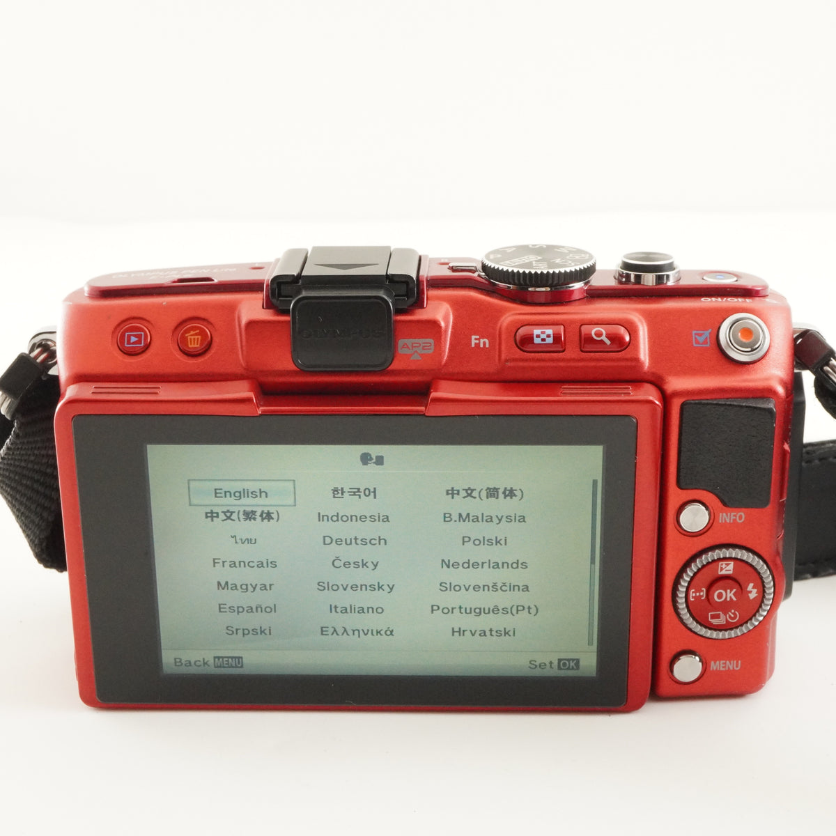 4,595 Shots/ OLYMPUS PEN E-PL6 Red 14-42mm II R + 4GB SDCard from Japan #12728
