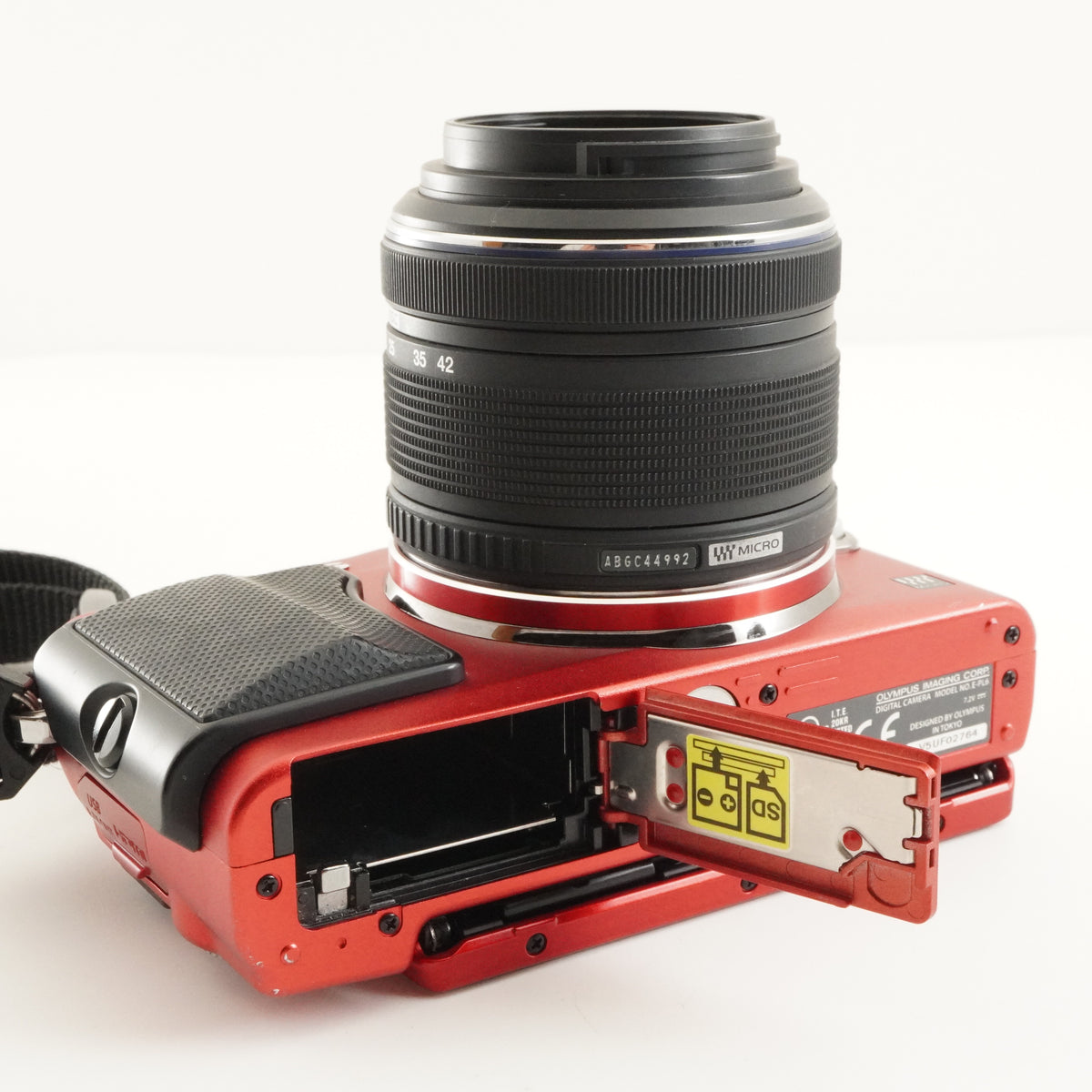 4,595 Shots/ OLYMPUS PEN E-PL6 Red 14-42mm II R + 4GB SDCard from Japan #12728