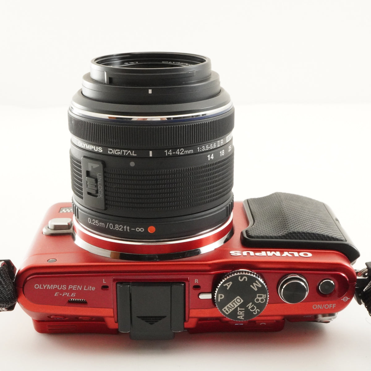 4,595 Shots/ OLYMPUS PEN E-PL6 Red 14-42mm II R + 4GB SDCard from Japan #12728