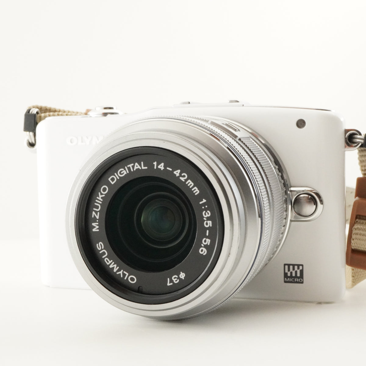 1,897 Shots/ OLYMPUS PEN Mini E-PM1 White 14-42mm +4 GB SDCard from Japan #12749